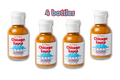 Four bottles of Chicago Sauce displayed side-by-side on a white background with the text '4 bottles' above them.
