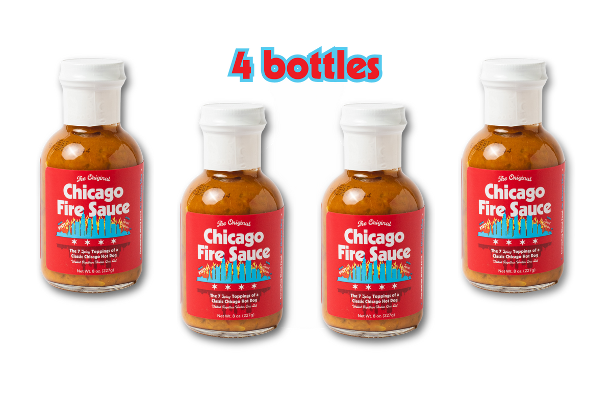 4 bottles of Chicago Fire Sauce