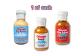 Three bottles of Chicago Sauce by Dr. Originals on a white background with a red text overlay reading '1 of each'.