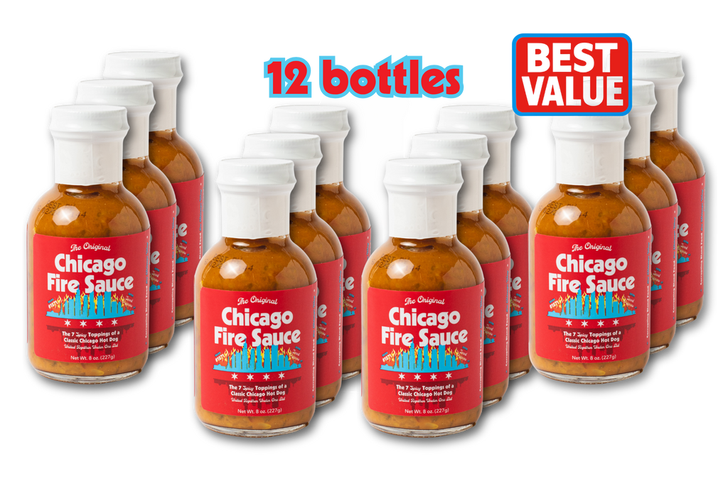 12 bottles of Chicago Fire Sauce with Best Value